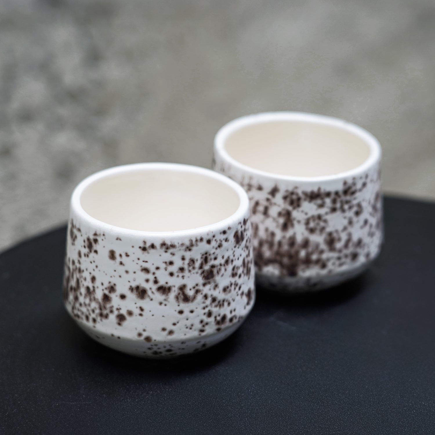 El Yapımı Seramik 2'li Kahve Mug Seti – 200mL